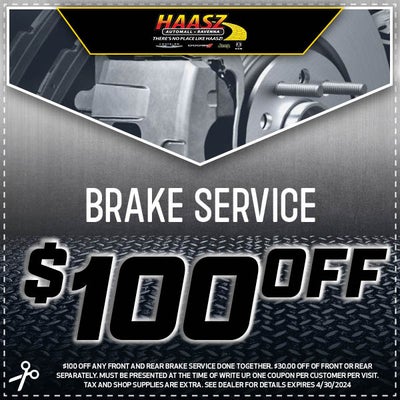 $100.00 Off Brake Service
